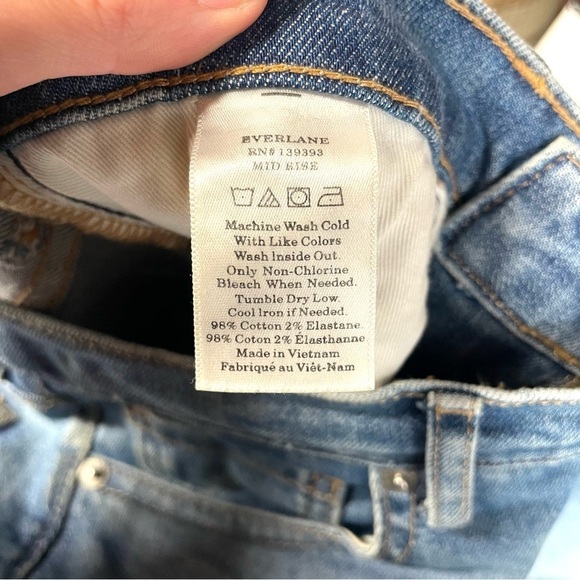 EVERLANE Ankle Medium Wash Straight Leg High Waist Jeans - Picture 8 of 11